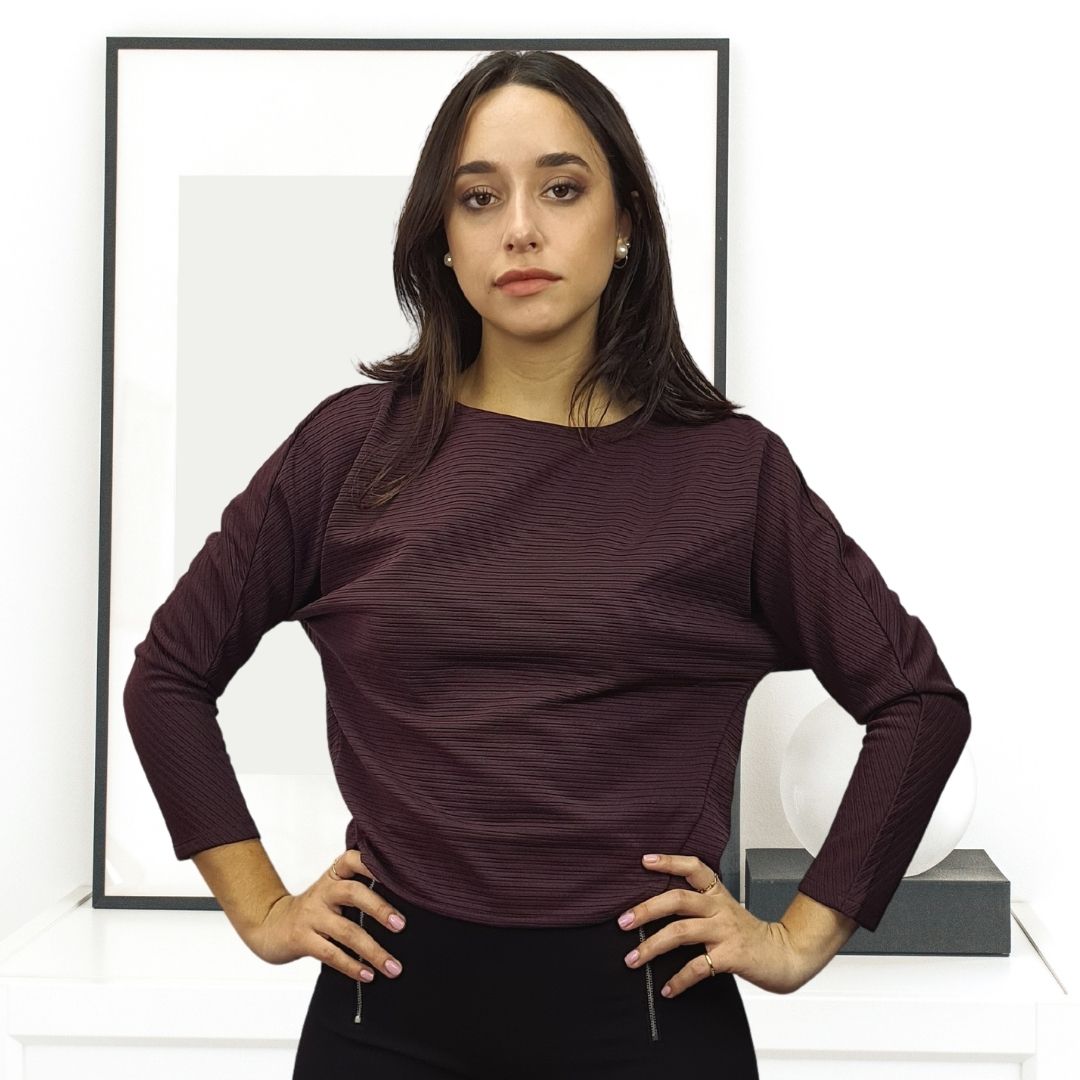 Blusa Vero Moda Vino Style RUGBY 9/10 JERSEY TOP(VMC-PM-ET-2)