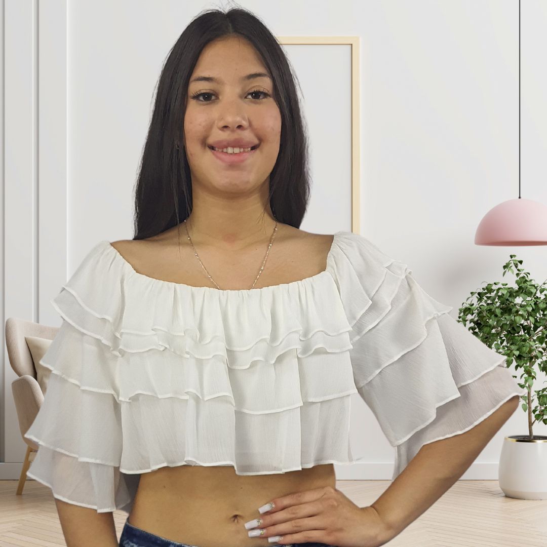 Top Vero Moda Blanco Style NATALIE 1/2 TOP(EL)