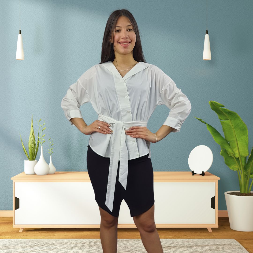 Blusa Vero Moda Blanco Style COAST LOVE 3/4 SHIRT(FL)