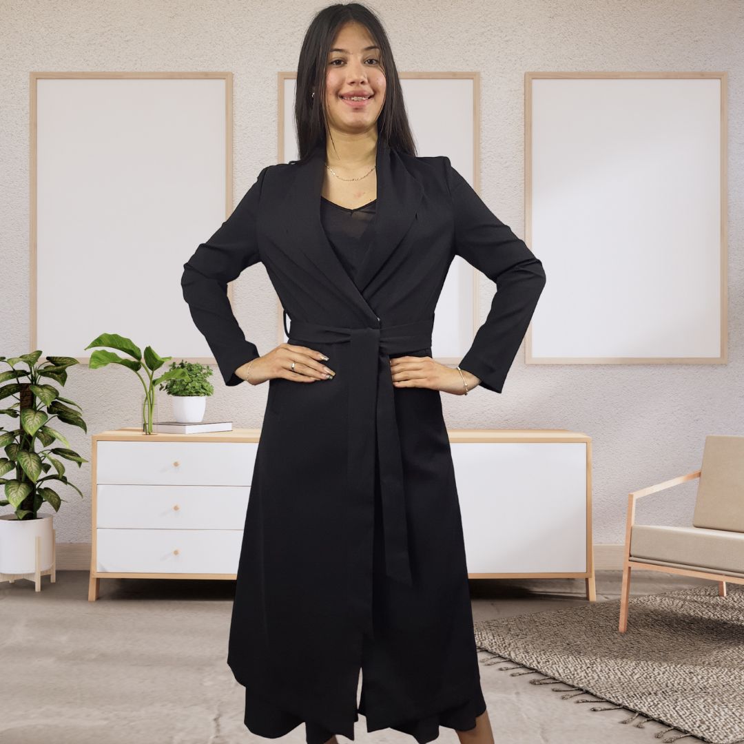 Blazer Vero Moda Negro Style ELSA L/S COAT(NL)