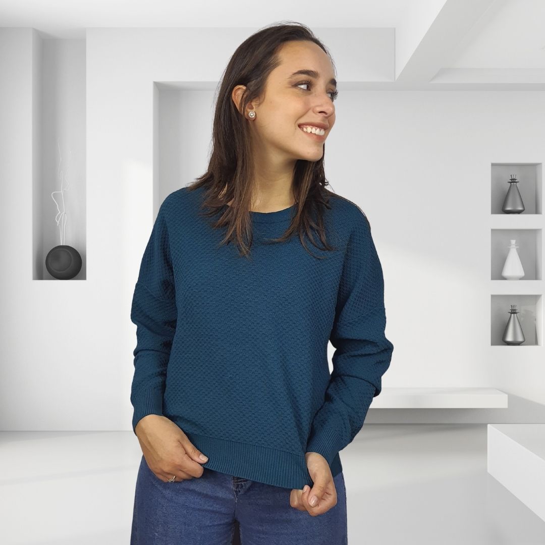 Sweater Vero Moda Verde Style POPCORN L/S KNIT(BN-EC-1)