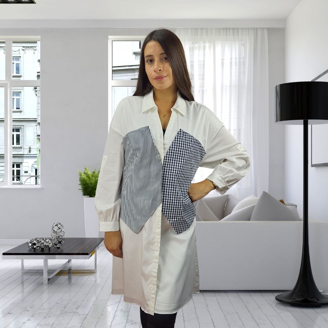 Camisa Vero moda Blanco Style DIAMOND 1/2 JERSEY TOP(VMC-TP)