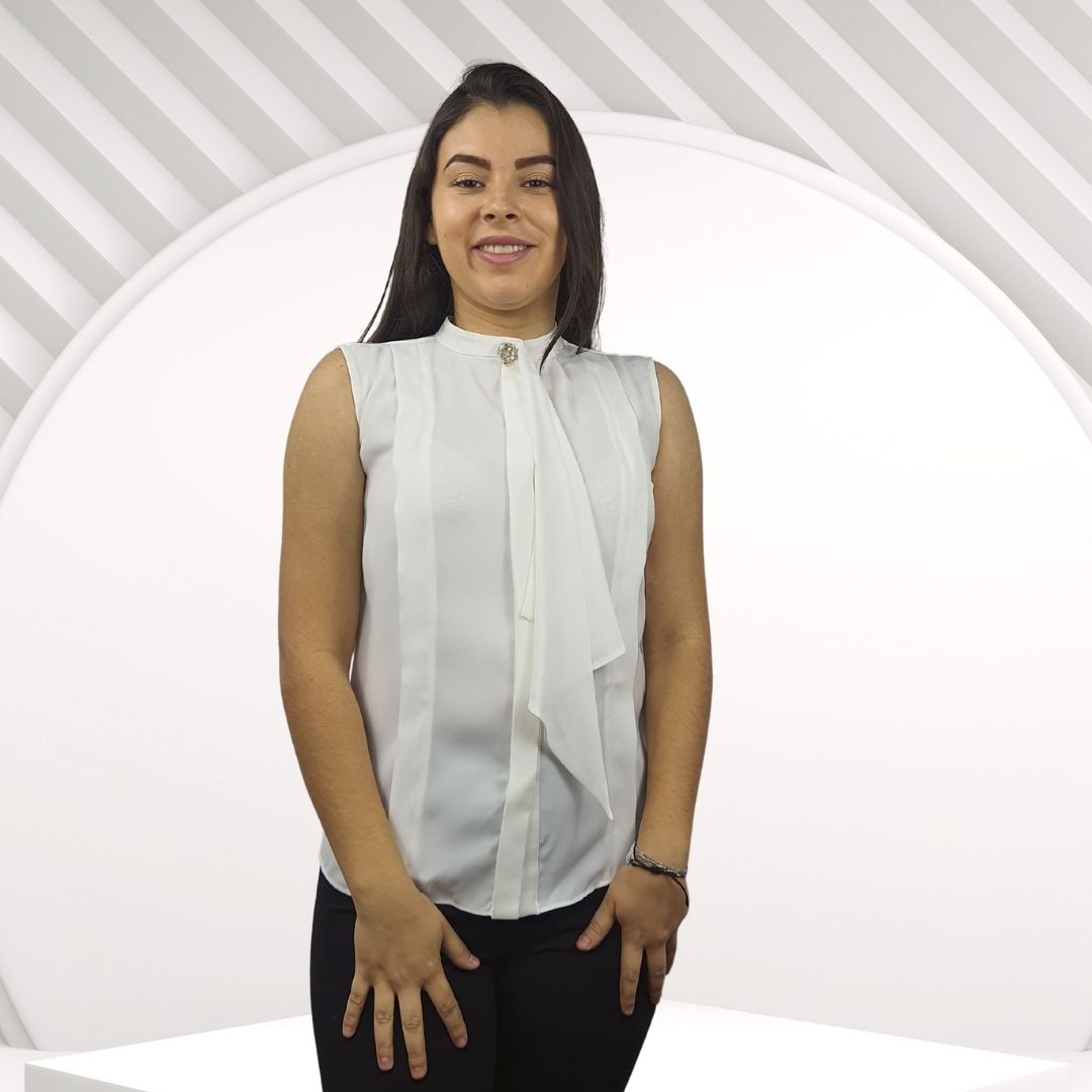 Blusa Vero Moda Blanco Style TIE S/L SHIRT(VMC-NN)