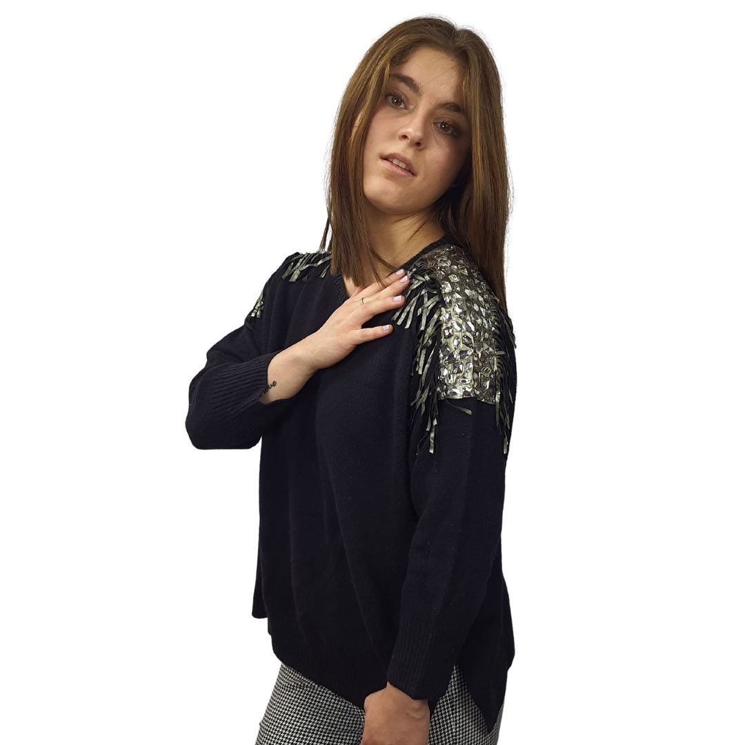 Sweater Rapsodia Vicqi Negro