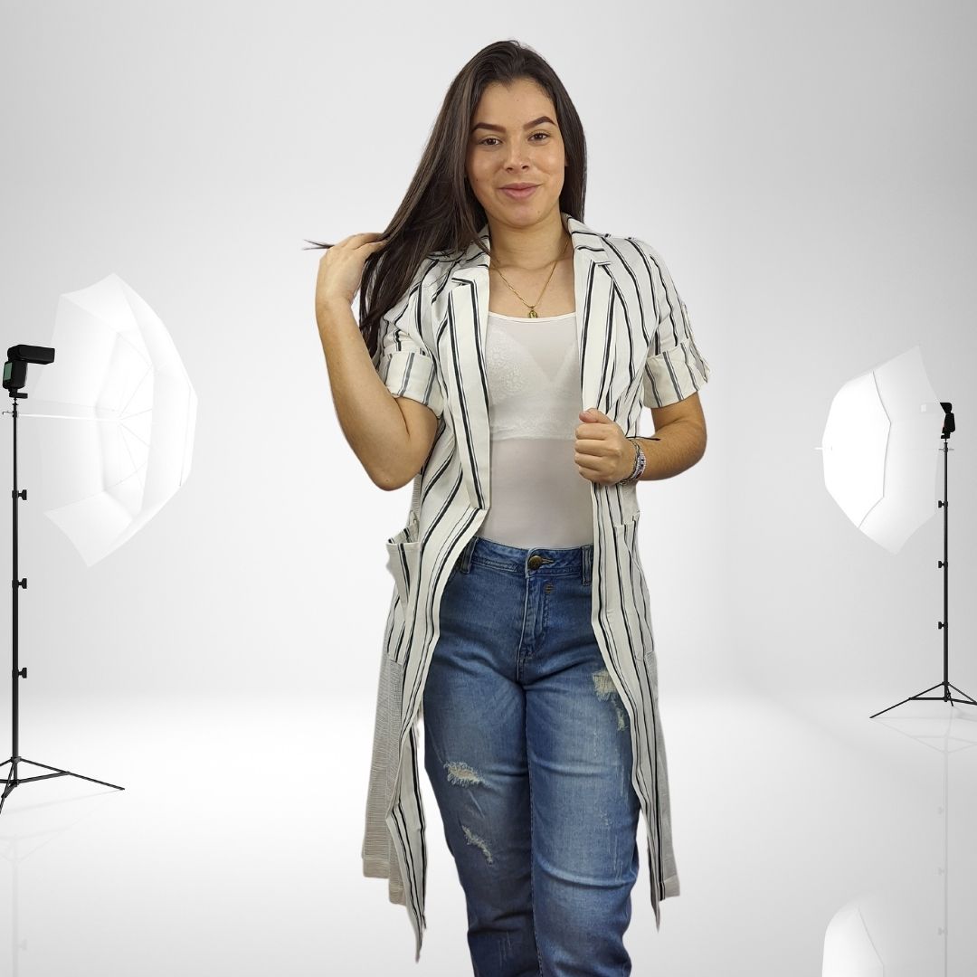 Tapado Vero Moda Blanco Style CRONUS 3/4 BLAZER(NE-CT-3)