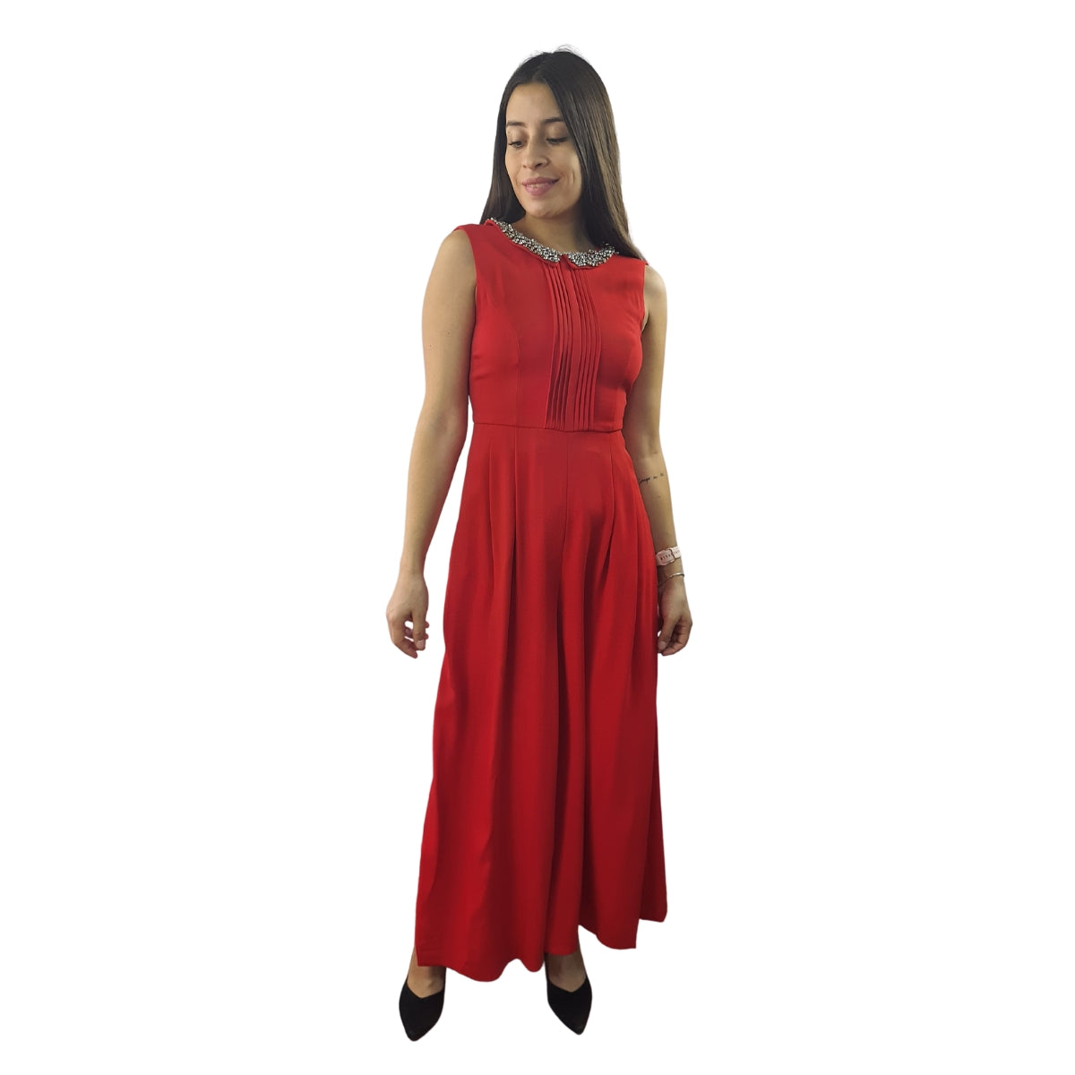 Entero Vero Moda Rojo Style COLLAR WIDE CATSUIT(VMC-BN-ET-3)