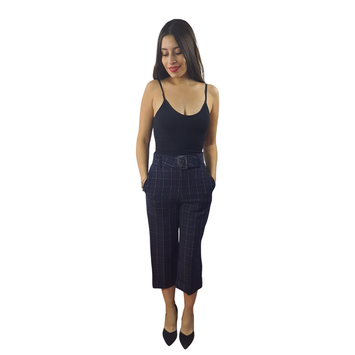 Pantalon Vero Moda Negro Style KELLY KOCH 3/4 STRAIGHT PANTS(VMC-MM)