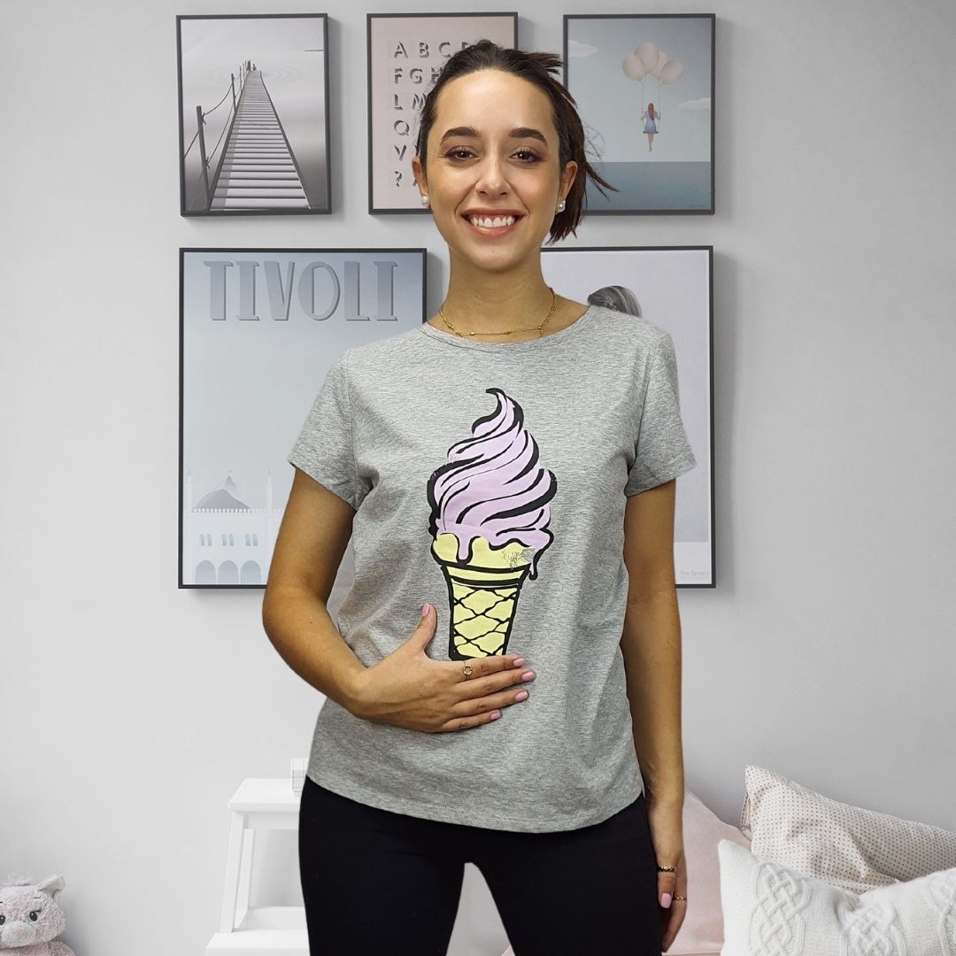 Polera Vero Moda Gris Style ICE S/S TOP(TP-ET-3)