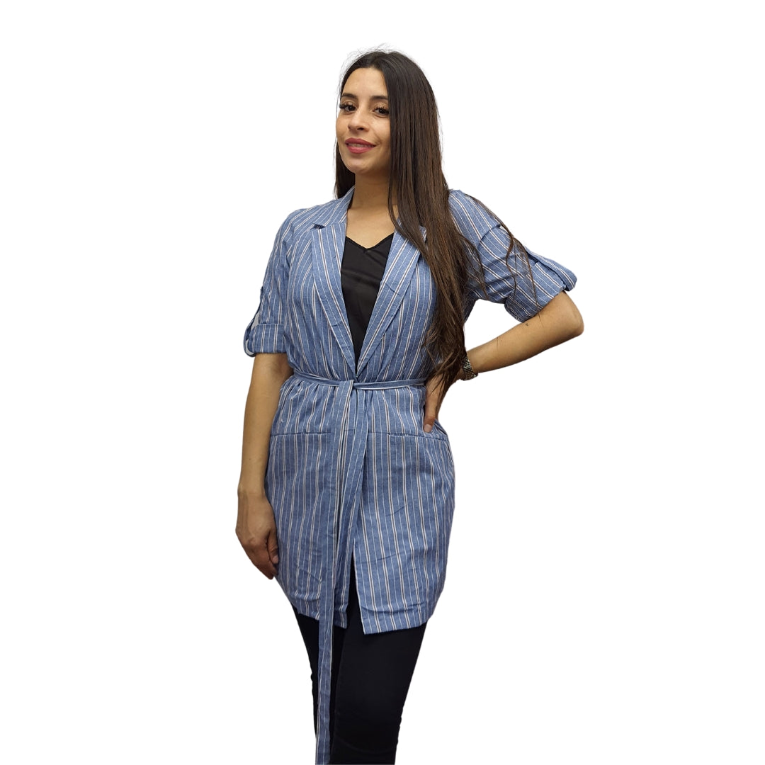Tapado Vero Moda Azul Style VILLAGE KIMONO 3/4 BLAZER(PM-EC-2)