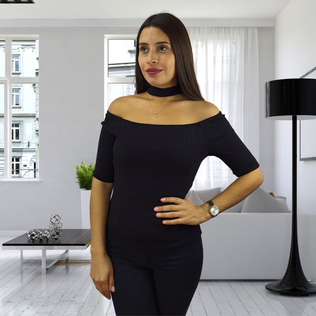 Blusa Vero Moda Negro Style UNA TOP(NN)