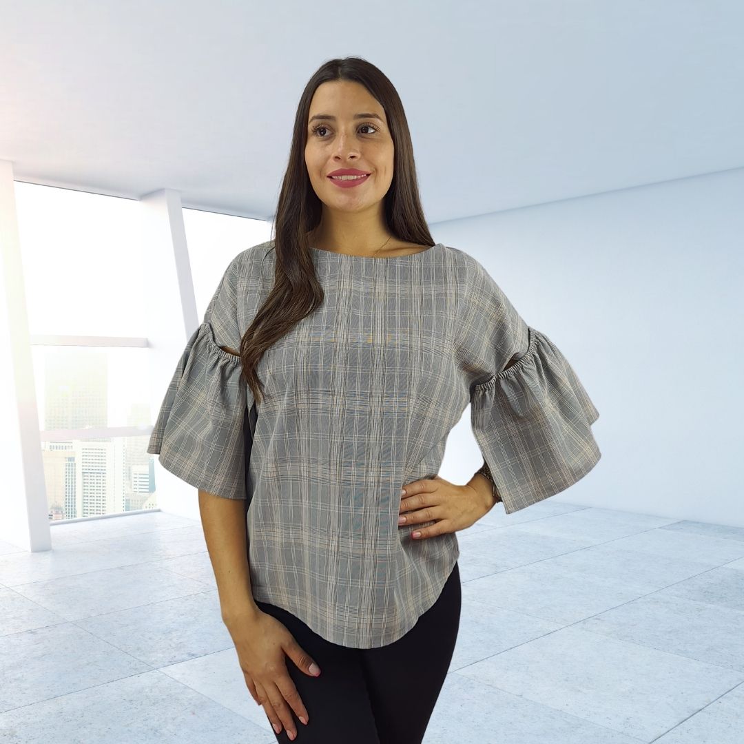 Blusa Vero Moda Gris Style AIMEE 44593 TOP(LL)