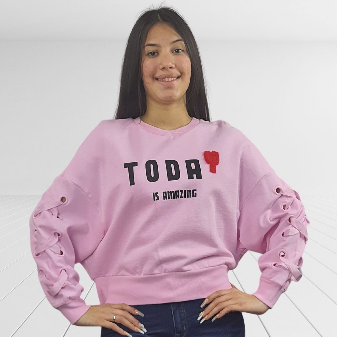 Sweater Vero Moda Rosado Style RAFA L/S SWEAT(DR)
