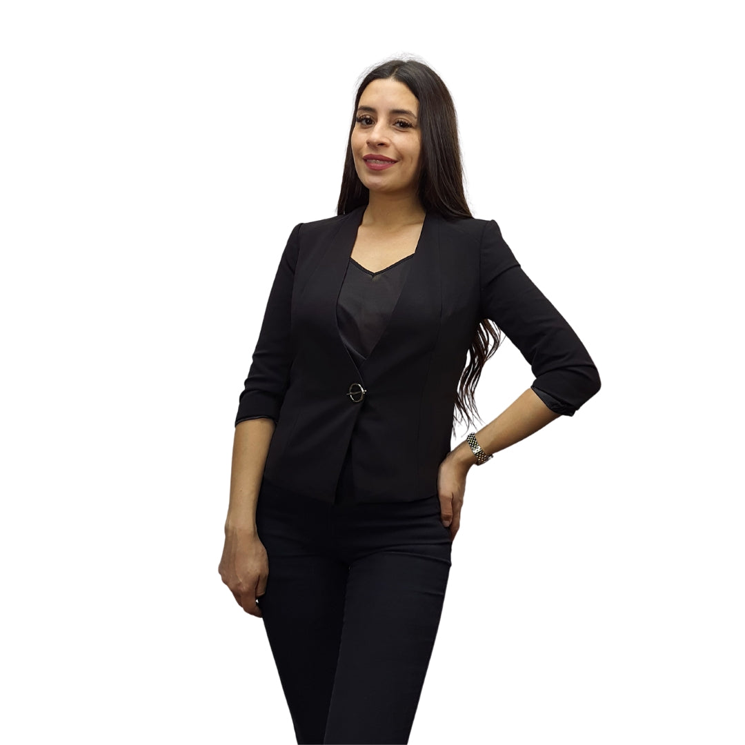 Blazer Vero Moda Negro Style AMANDA 3/4 BLAZER(VMC-NN)