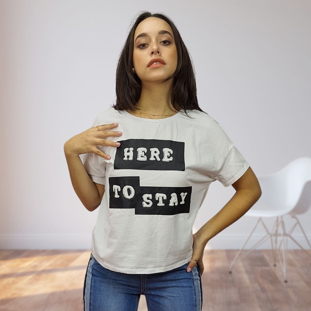 Polera Vero Moda Blanco Style FALLON BOX S/S TOP(NE-CT-2)