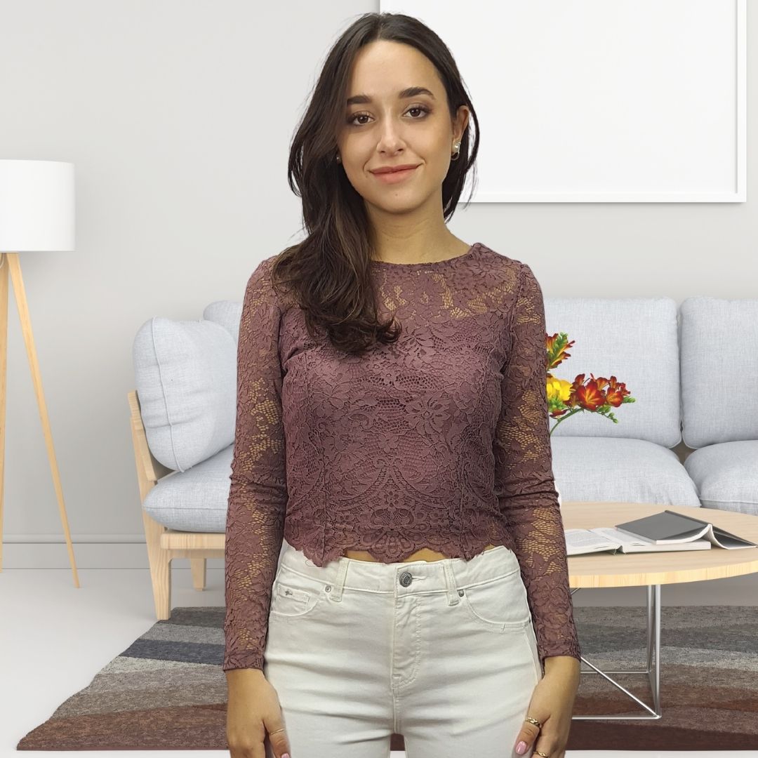 Blusa Vero Moda Rosa Vieja Style GRASS L/S TOP(VMC-BN-ET-2)