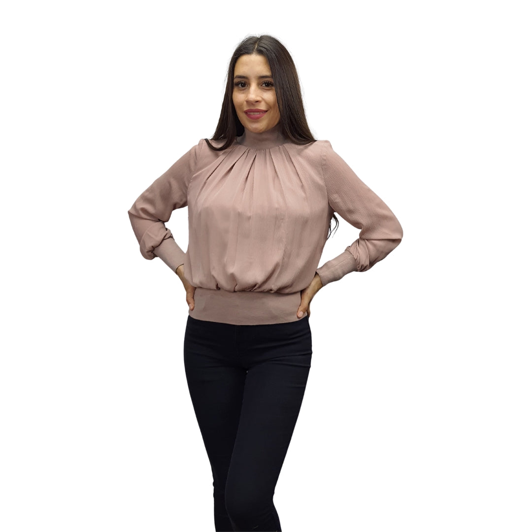 Blusa Vero Moda Rosa Vieja Style ROSTOV SOLID L/S TOP(RN)