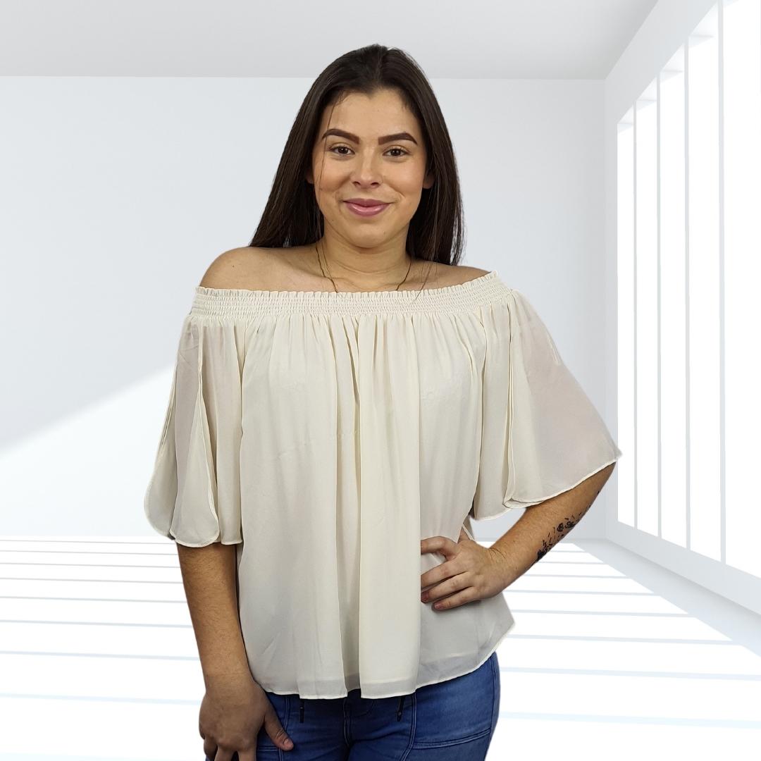 Blusa Vero Moda Crema Style LEA 1/2 TOP(NR)
