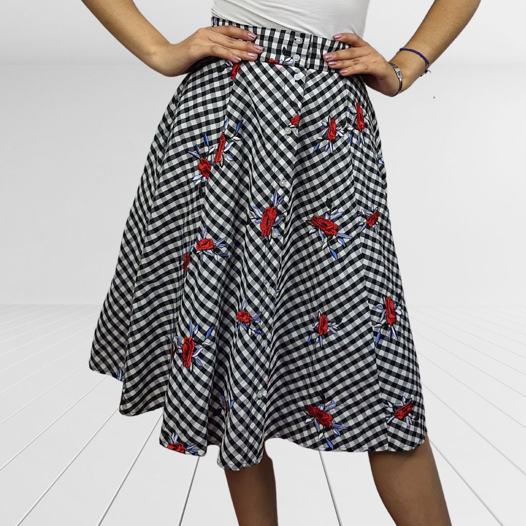 Falda Vero Moda Negro Style FRAYA JASMINE MIDI SKIRT(NN)