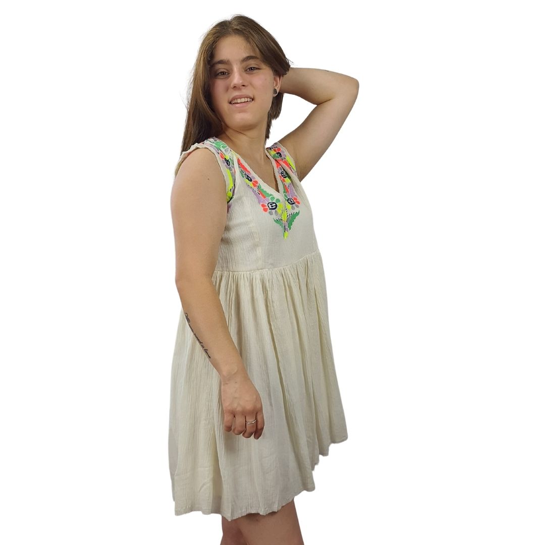 Vestido Rapsodia Rivera Neon Blanco