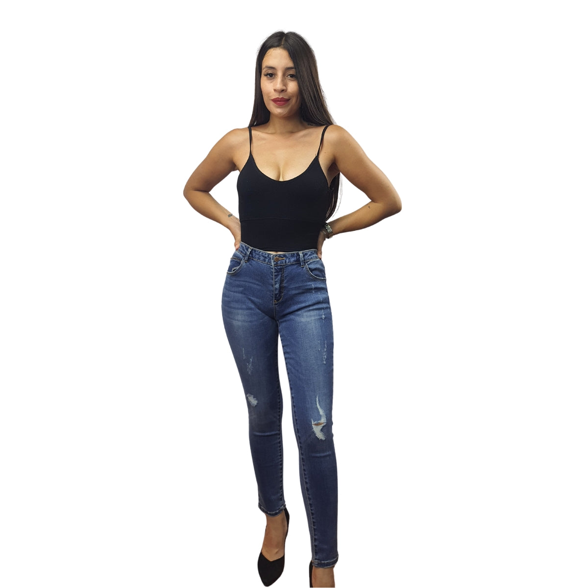 Jeans Vero Moda Azul Style DAISY 9/10 X-SLIM JEANS(RN)