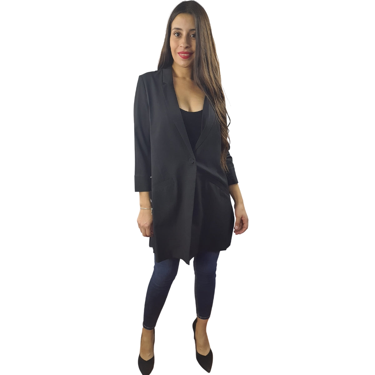 Blazer Vero Moda Negro Style TETHYS 3/4 BLAZER(VMC-TP-EC-3)