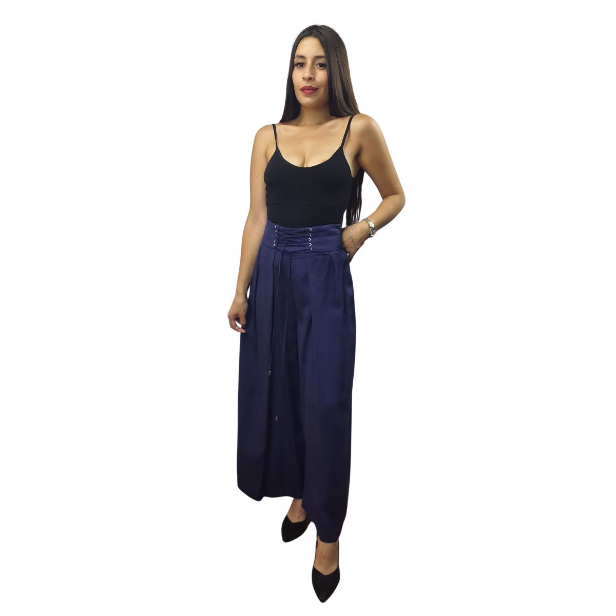 Pantalon Vero Moda Azul Oscuro Style ARIA SOFT 9/10 LOOSE PANTS(VMC-NC)