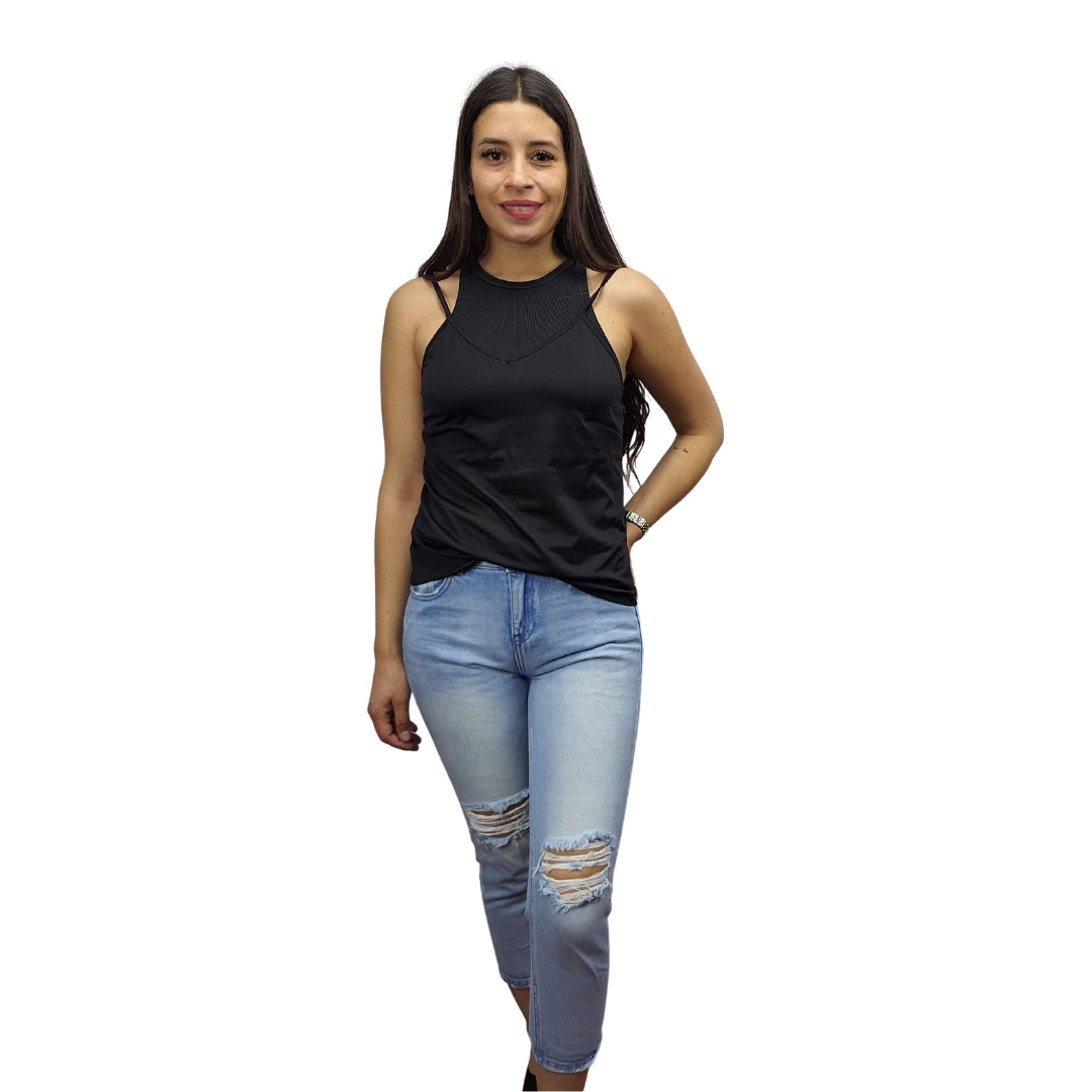 Jeans Vero Moda Azul Claro Style WALKMAN 7/8 MW GIRLFRIEND JEANS(TP)