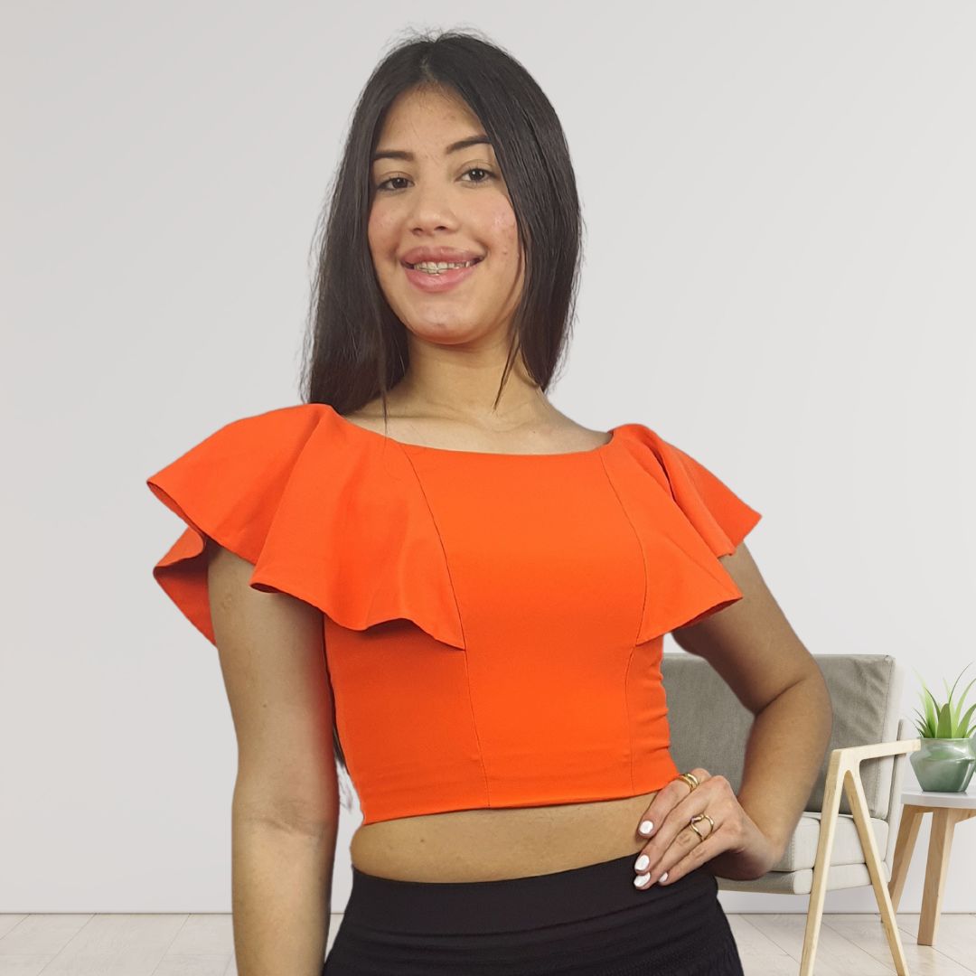 Blusa Vero Moda Naranja Style BERNICE S/S TOP(TP-ET-3)