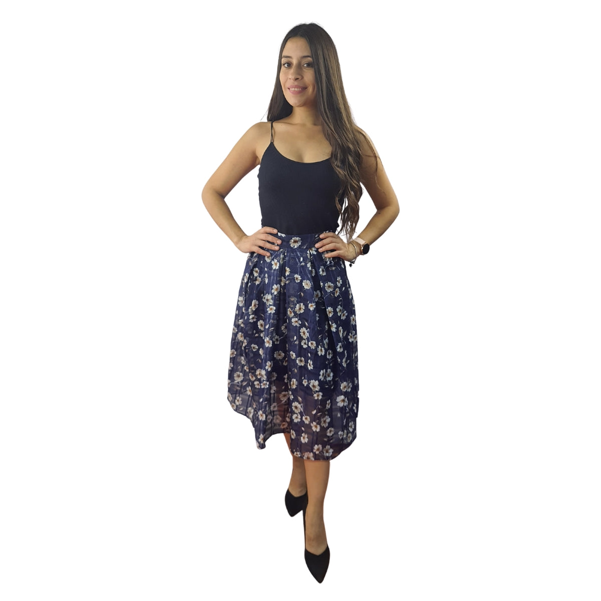 Falda Vero Moda Azul Style JULIA MIDI SKIRT(VMC-BN-ET-3)