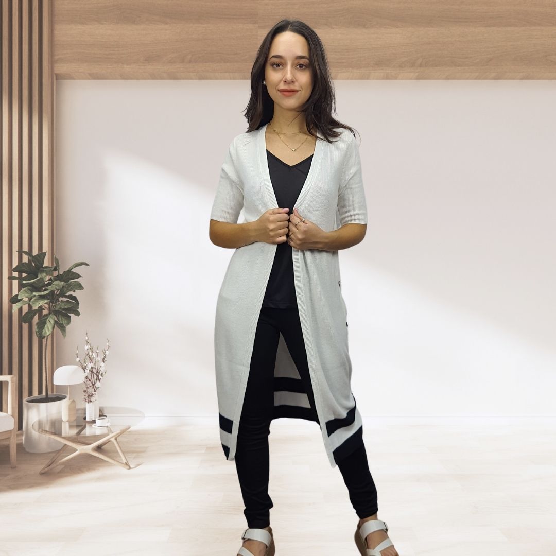 Tapado Vero Moda Blanco Style AMMY S/S KNIT CARDIGAN(NE-EC-2)
