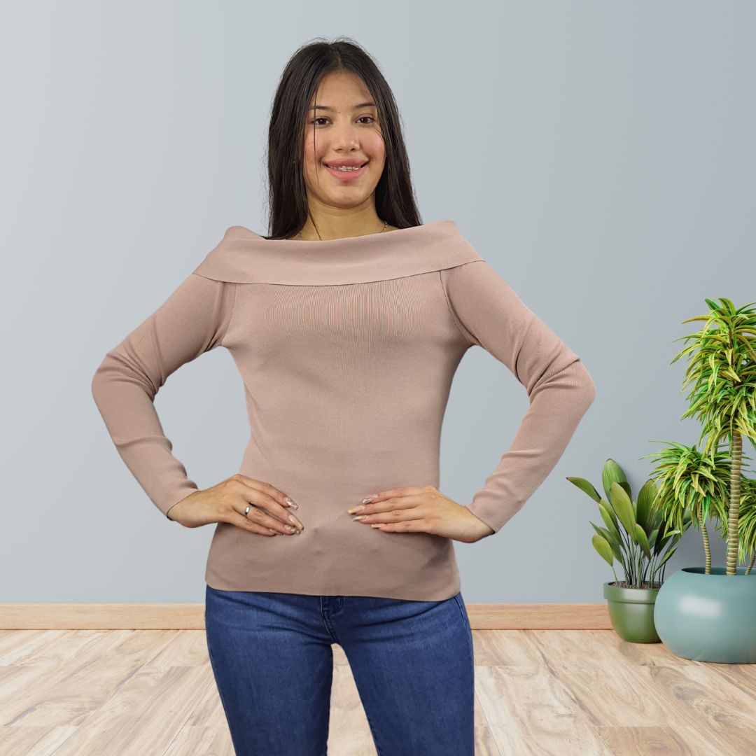 Blusa Vero Moda Rosa Vieja Style CARRIE L/S KNIT(BT)