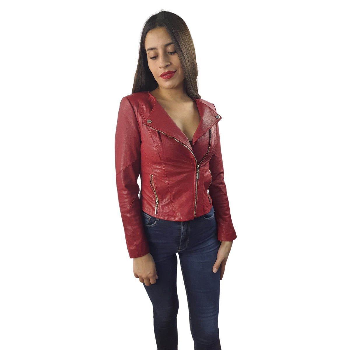 Chaqueta Vero Moda Rojo Style GENEVA L LEATHER JKT(VMC-RN)