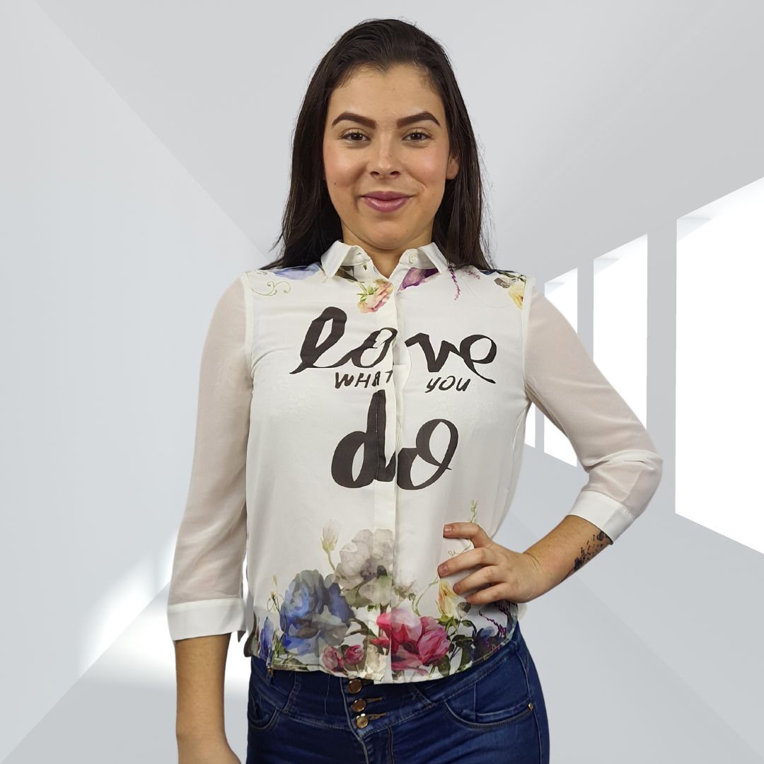 Blusa Vero Moda Blanco Style BEKKY 3/4 SHIRT(BN-EC-2)