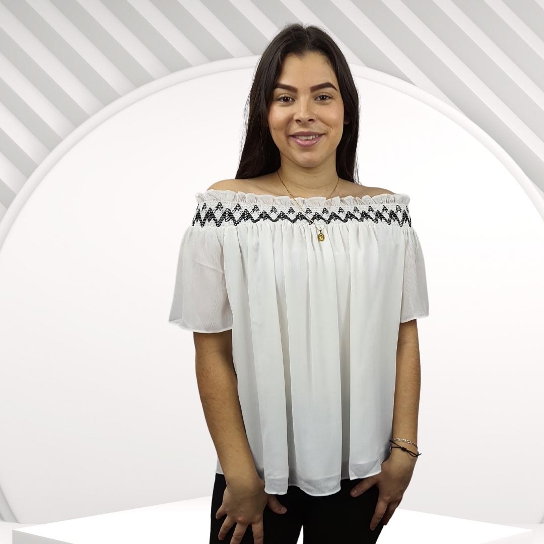 Blusa Vero Moda Blanco Style SCOTT S/S TOP(HH)