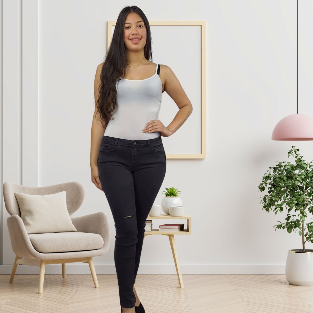 Jeans Vero Moda Gris Oscuro Style ZAMA X-SLIM JEANS(UM)