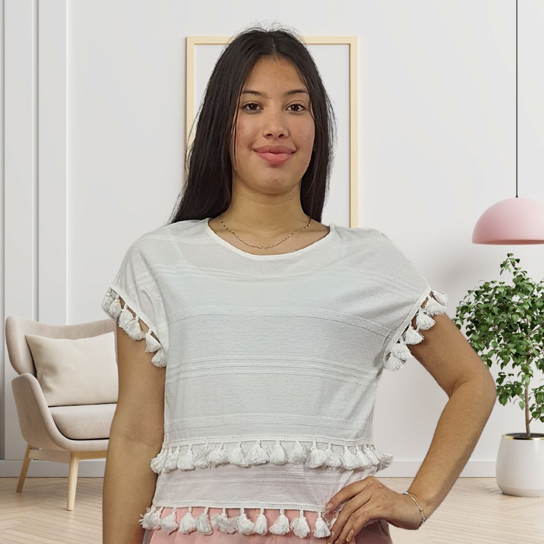 Polera Vero Moda Blanco Style DONNA S/S TOP(HH)