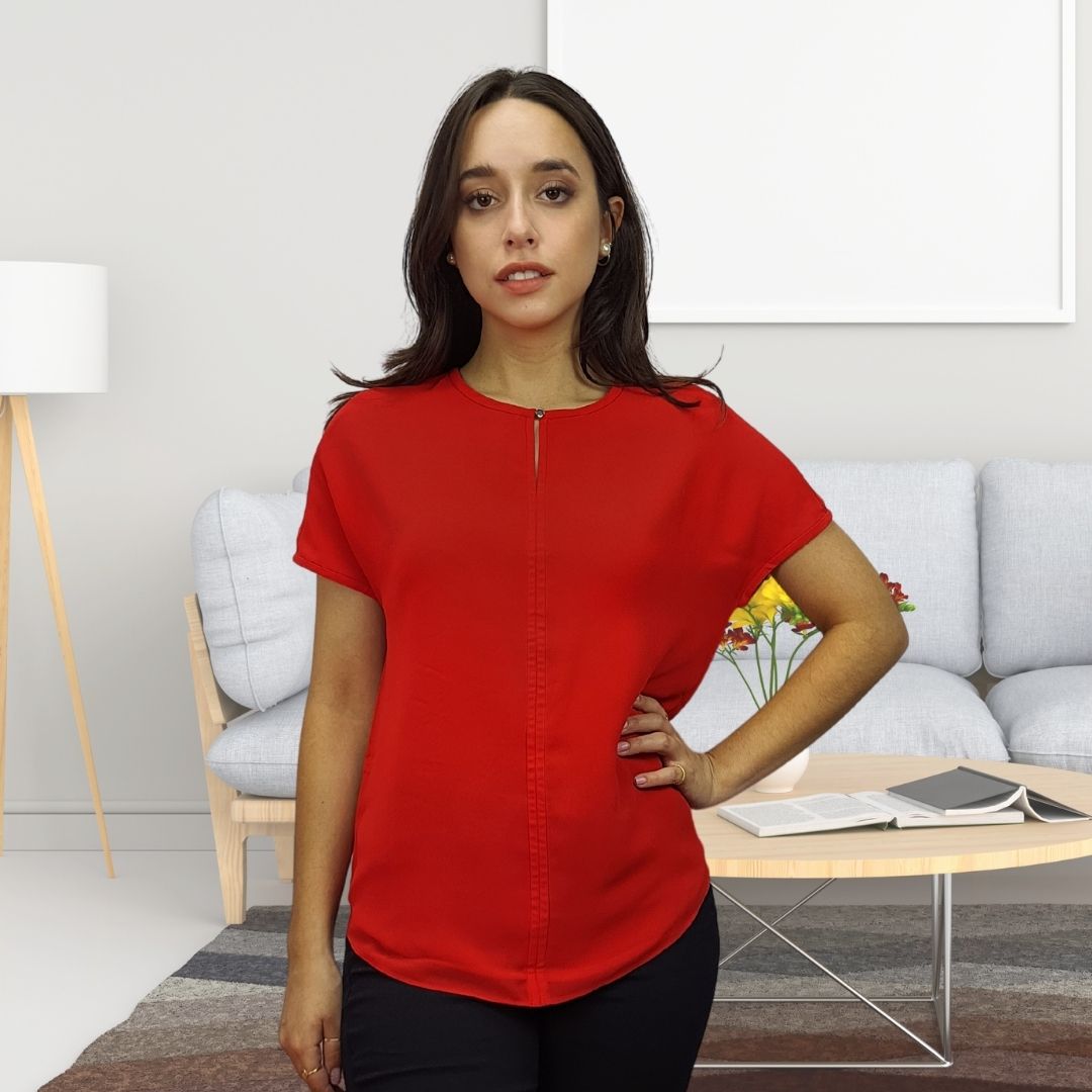 Blusa Rojo Vero Moda Style DIAMOND S/S TOP(VMC-TP-ET-2)