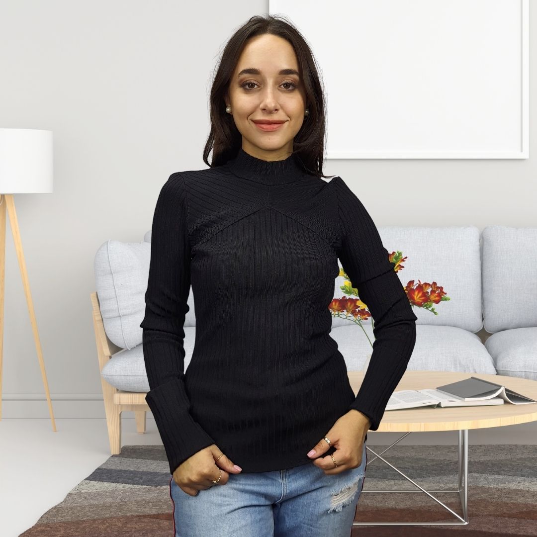 Sweater Vero Moda Negro Style KARINA L/S KNIT(VMC-UM)