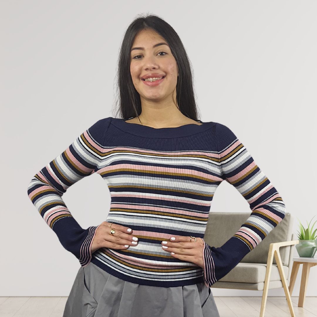 Sweater Vero Moda Azul Style DIAMOND L/S KNIT(NC)