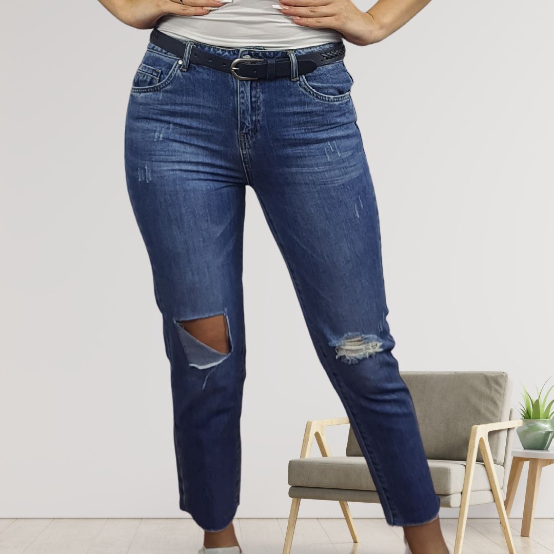 Jeans Vero Moda Azul Oscuro Style CINEMA 9/10 LW MICRO CARROT JEANS(NC)