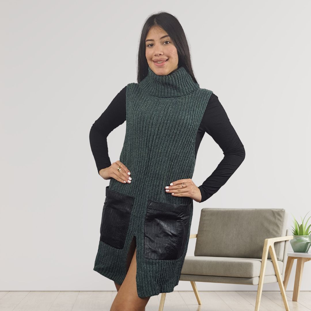 Vestido Vero Moda Verde Style PENCIL S/L KNIT SET(MW-EC-3)