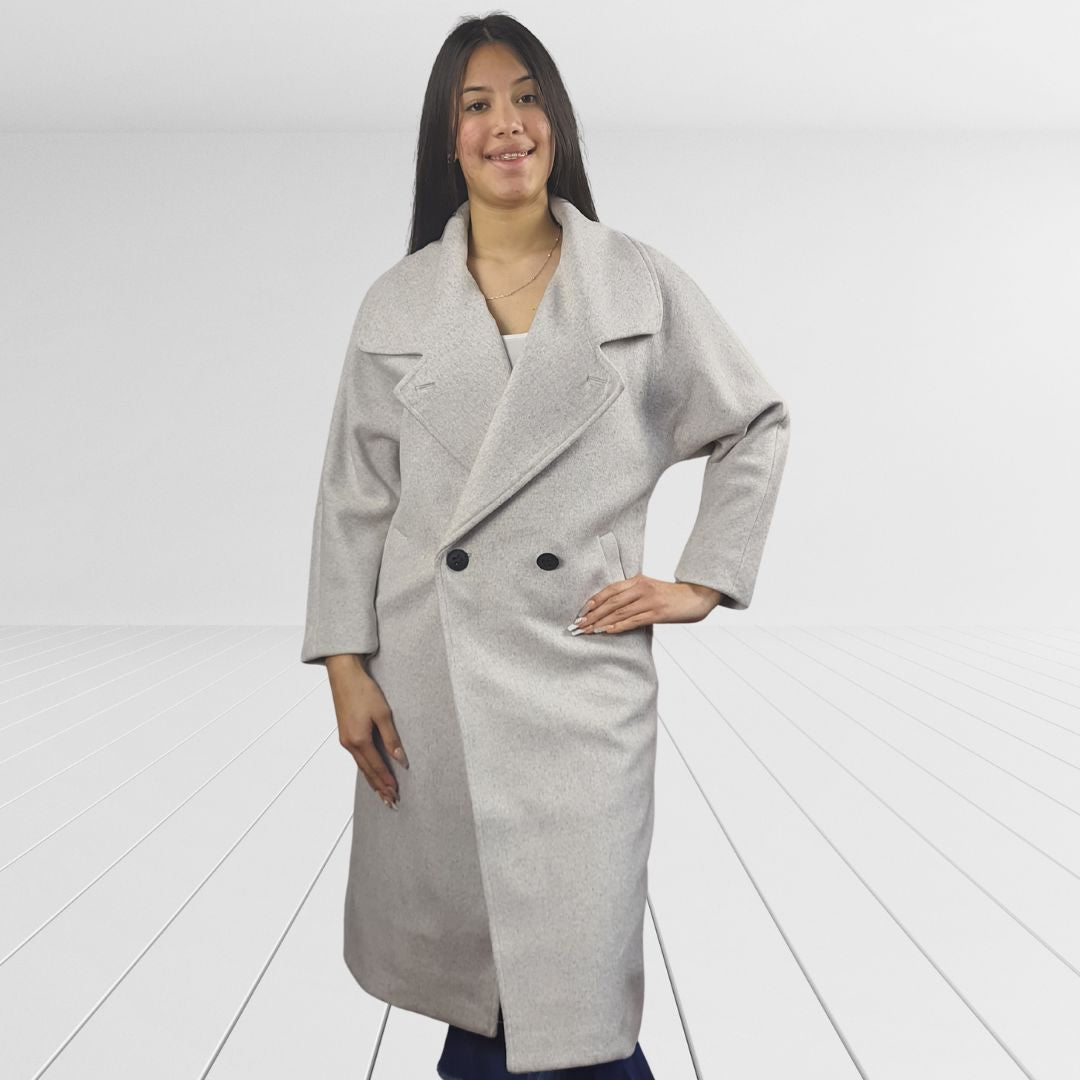 Blazer Vero Moda Gris Style MARA SOLID L/S WOOL COAT(VMC-NL)