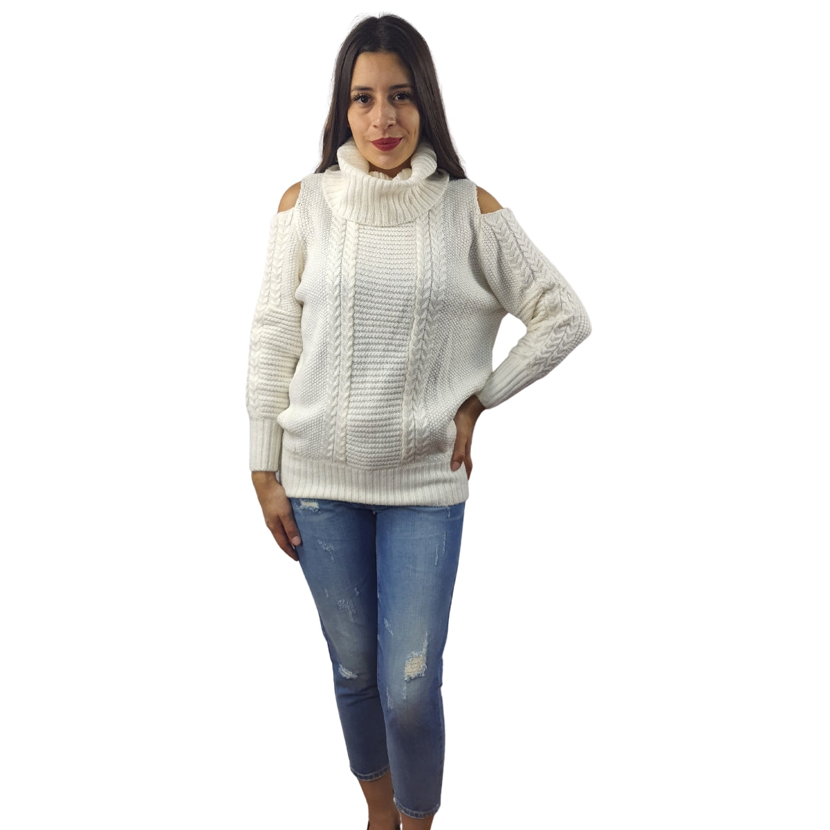 Sweater Vero Moda Blanco Style DREAM L/S KNIT(EL)RE