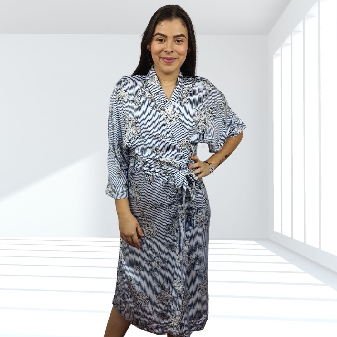 Bata de Pijama Vero Moda Azul Style MARIE L/S ROBE(HOMEWEAR)