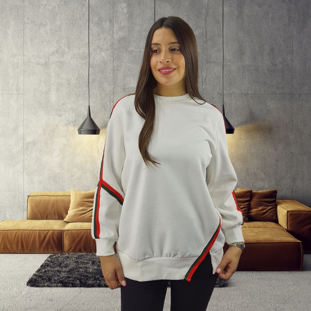 Sweater Vero Moda Blanco Style BUSTER L/S SWEAT(LL)