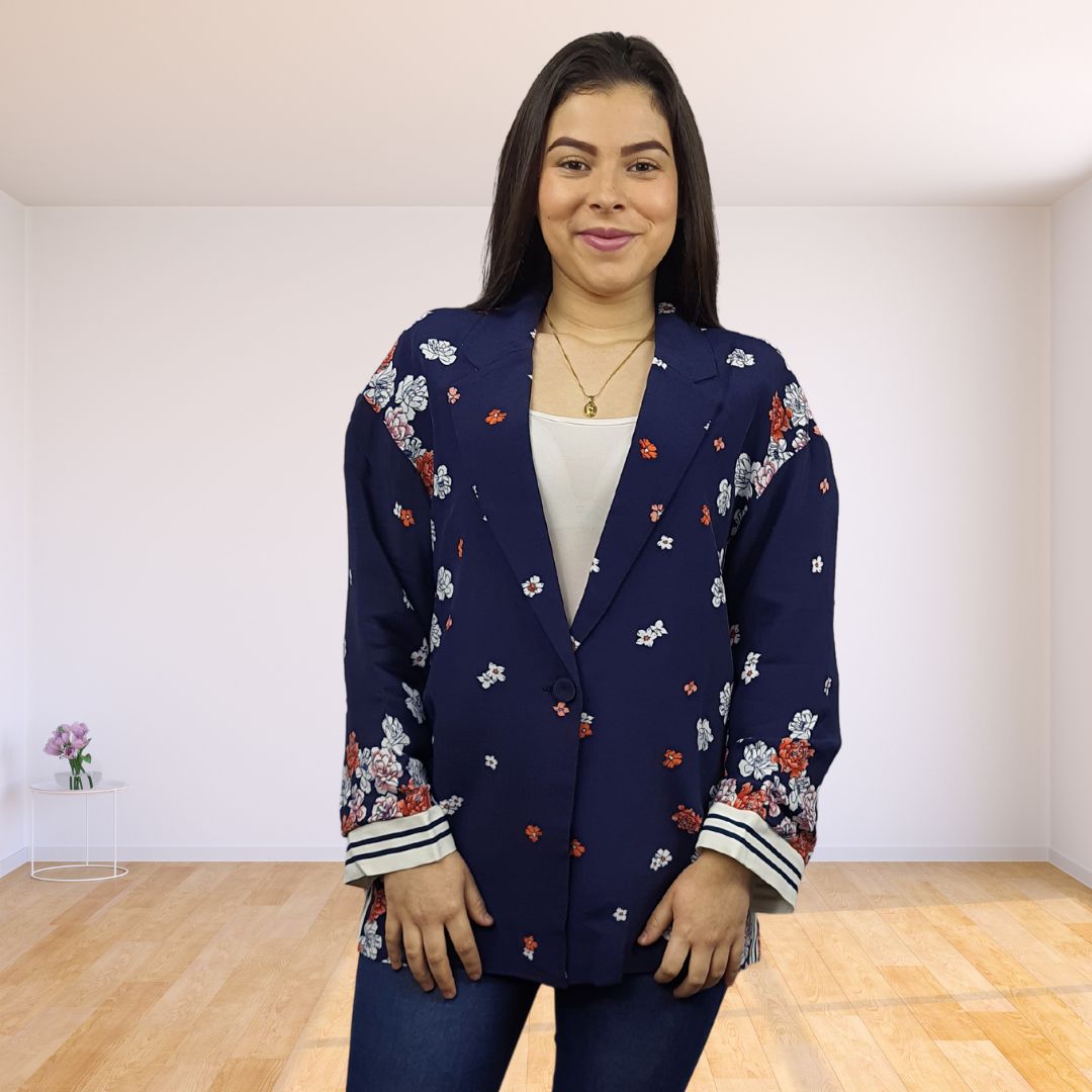 Blazer Vero Moda Azul Style SELMA TRACY 7/8 BLAZER(BJ)