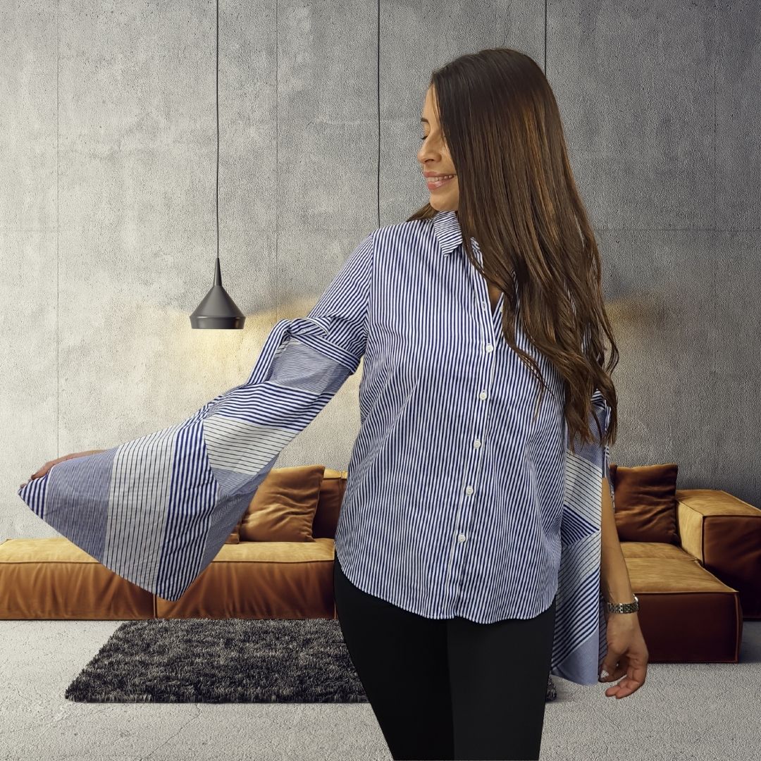 Camisa Vero moda Azul Style UNIVERSE L/S SHIRT(SL)