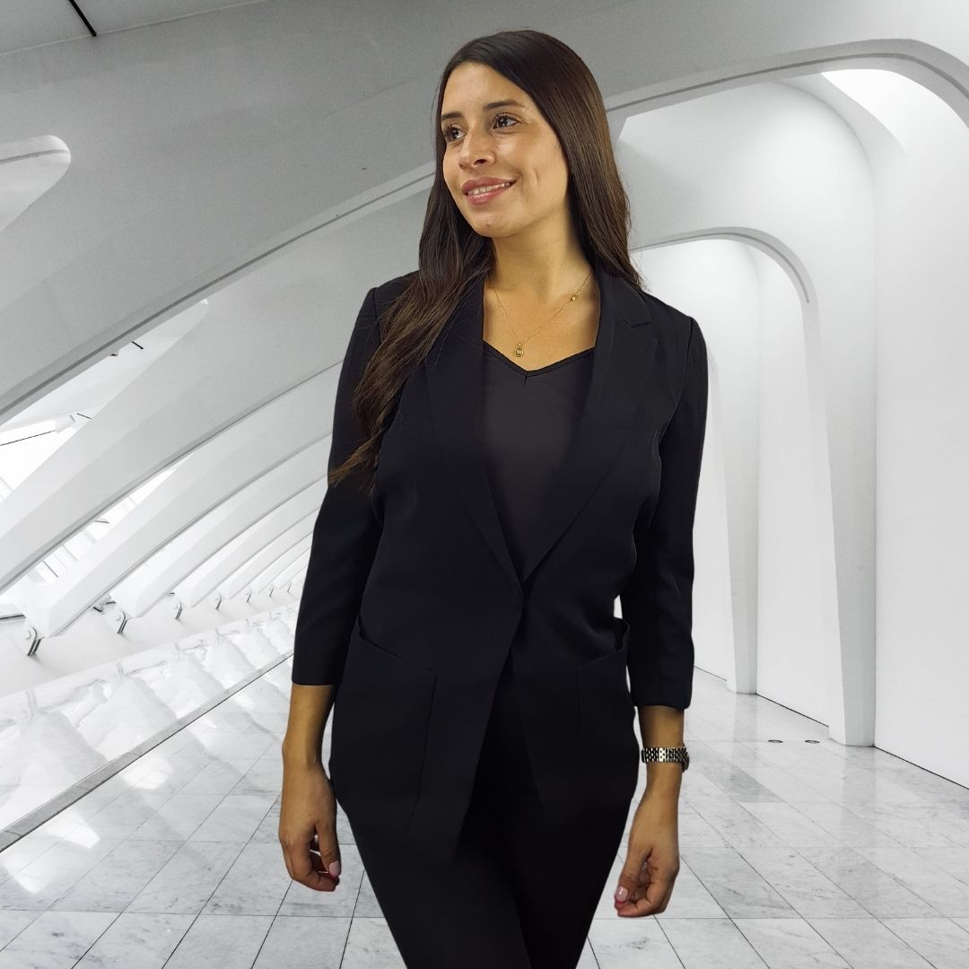Blazer Vero Moda Negro Style TINA 3/4 BLAZER(VMC-SD)