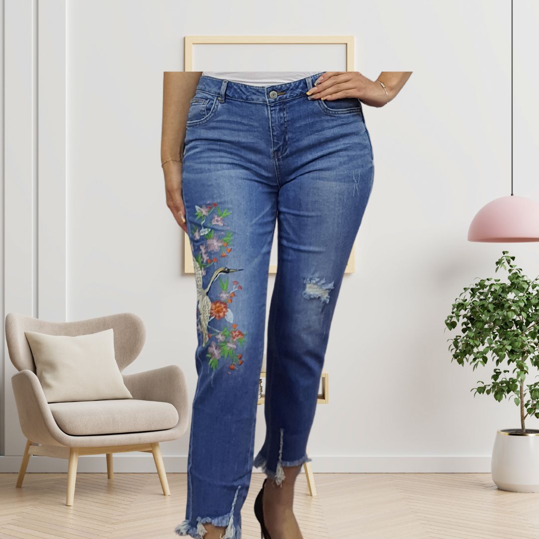 Jeans Vero Moda Azul Claro Style GRUS 9/10 MW GIRLFRIEND JEANS(NR)