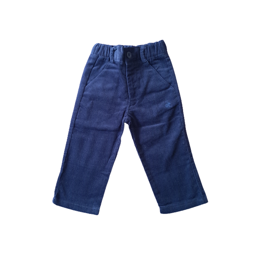 Pantalon Babycottons Cumple Corderoy Azul